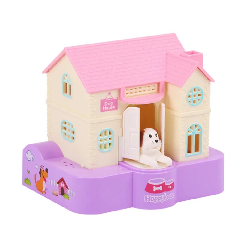 Alcancia diseño casa con perro